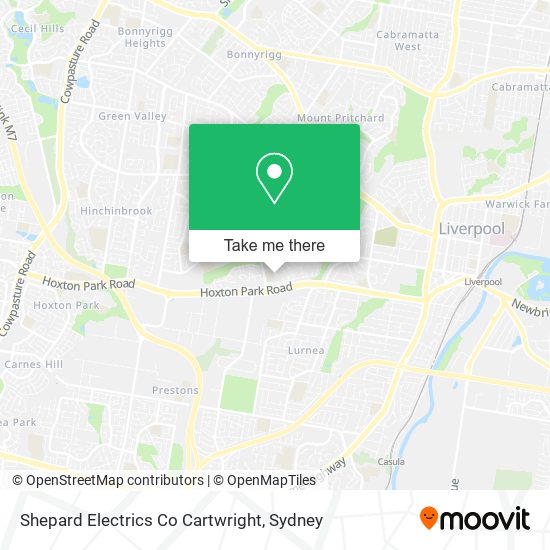Shepard Electrics Co Cartwright map