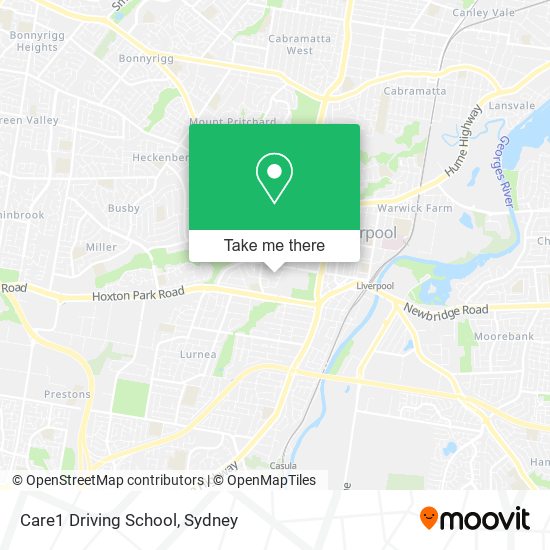 Care1 Driving School map