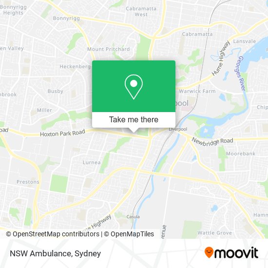 Mapa NSW Ambulance