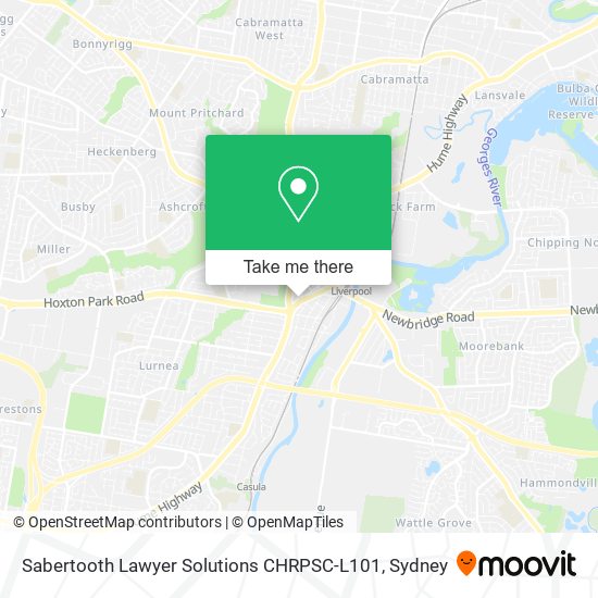 Sabertooth Lawyer Solutions CHRPSC-L101 map