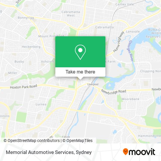 Memorial Automotive Services map