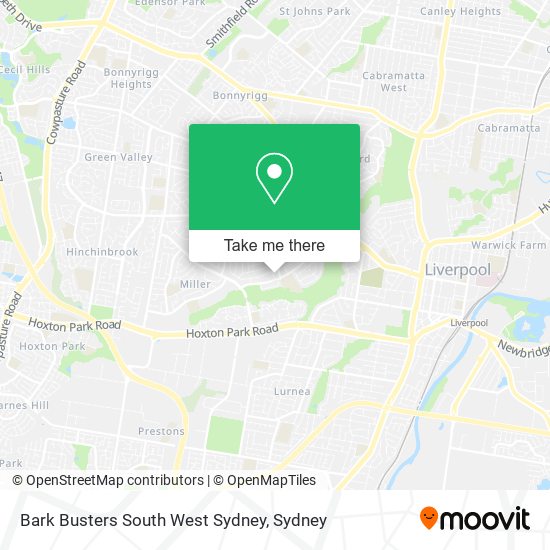 Bark Busters South West Sydney map