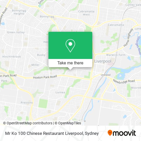 Mr Ko 100 Chinese Restaurant Liverpool map