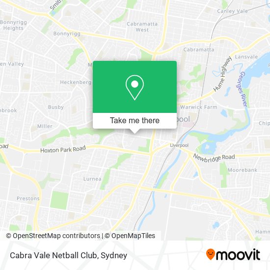 Mapa Cabra Vale Netball Club