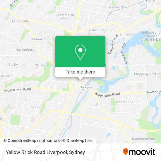 Yellow Brick Road Liverpool map