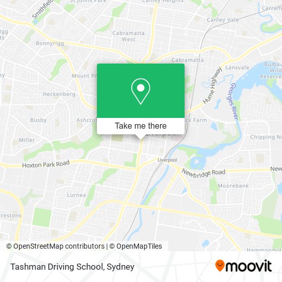 Mapa Tashman Driving School