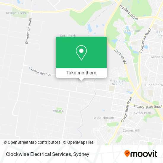 Clockwise Electrical Services map