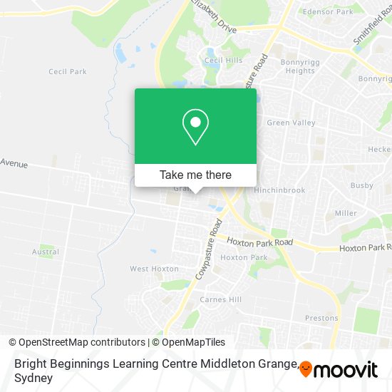 Bright Beginnings Learning Centre Middleton Grange map