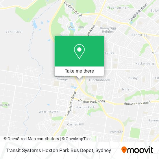 Transit Systems Hoxton Park Bus Depot map