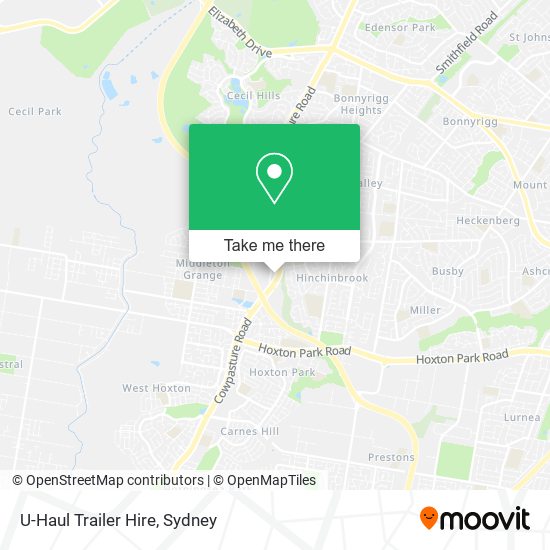 U-Haul Trailer Hire map