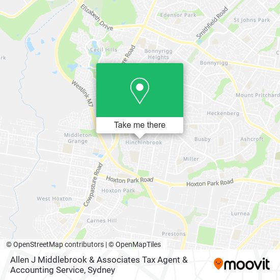 Allen J Middlebrook & Associates Tax Agent & Accounting Service map