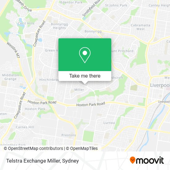 Telstra Exchange Miller map