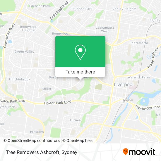 Tree Removers Ashcroft map