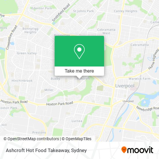 Ashcroft Hot Food Takeaway map