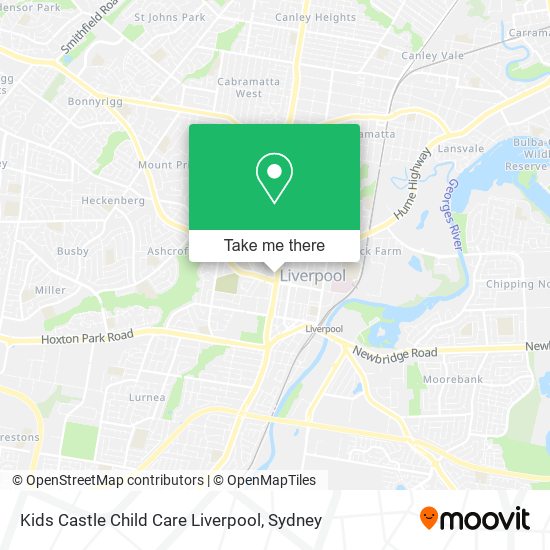 Kids Castle Child Care Liverpool map