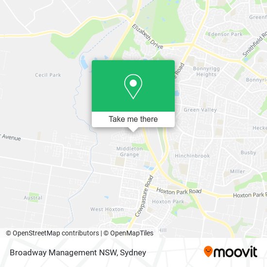 Broadway Management NSW map