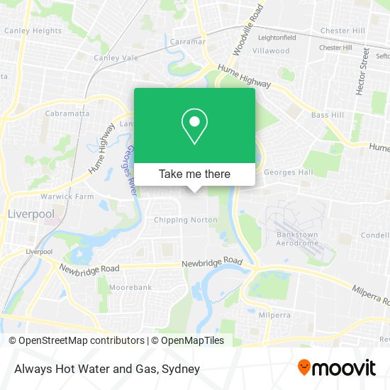 Always Hot Water and Gas map