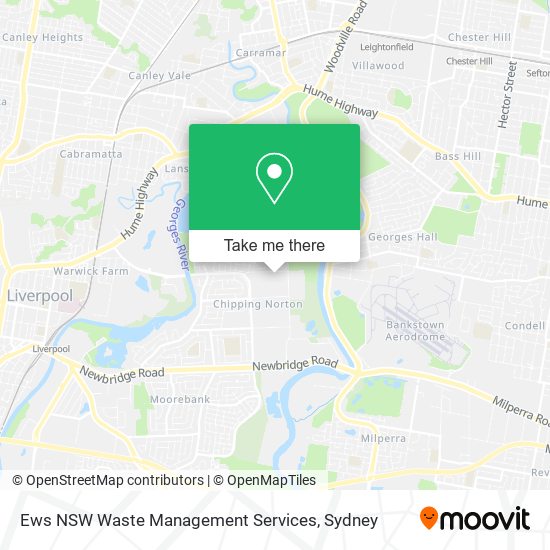 Mapa Ews NSW Waste Management Services