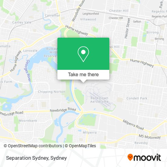 Mapa Separation Sydney