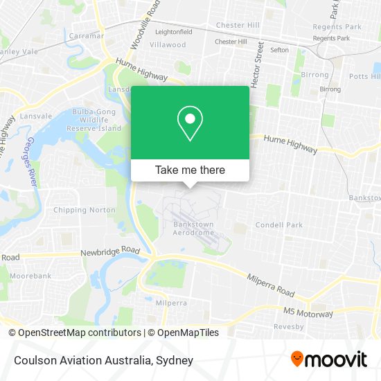 Mapa Coulson Aviation Australia