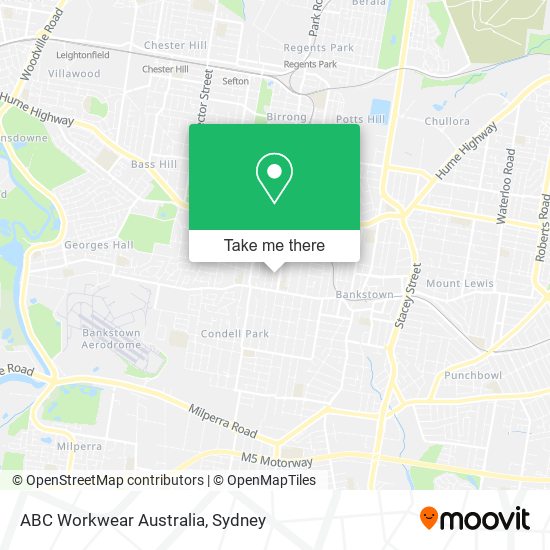 Mapa ABC Workwear Australia