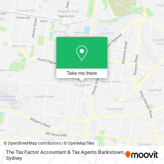 The Tax Factor Accountant & Tax Agents Bankstown map