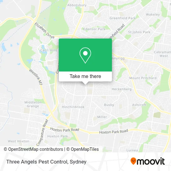 Three Angels Pest Control map
