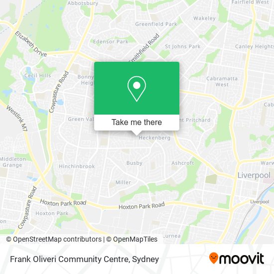 Frank Oliveri Community Centre map