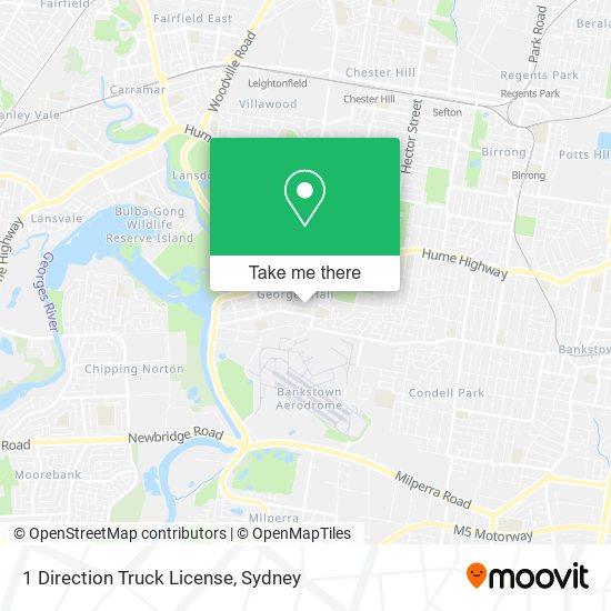 1 Direction Truck License map
