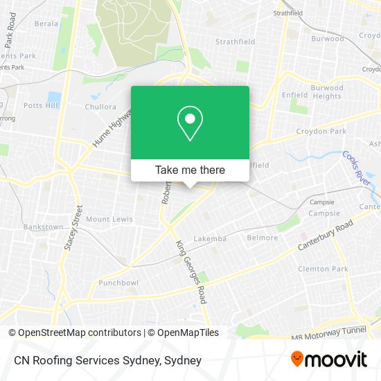 CN Roofing Services Sydney map