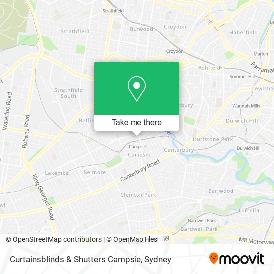 Curtainsblinds & Shutters Campsie map