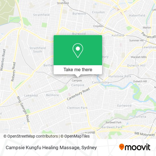 Mapa Campsie Kungfu Healing Massage