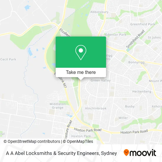 A A Abel Locksmiths & Security Engineers map