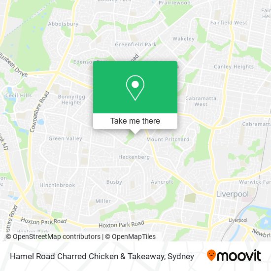 Mapa Hamel Road Charred Chicken & Takeaway