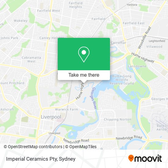 Imperial Ceramics Pty map