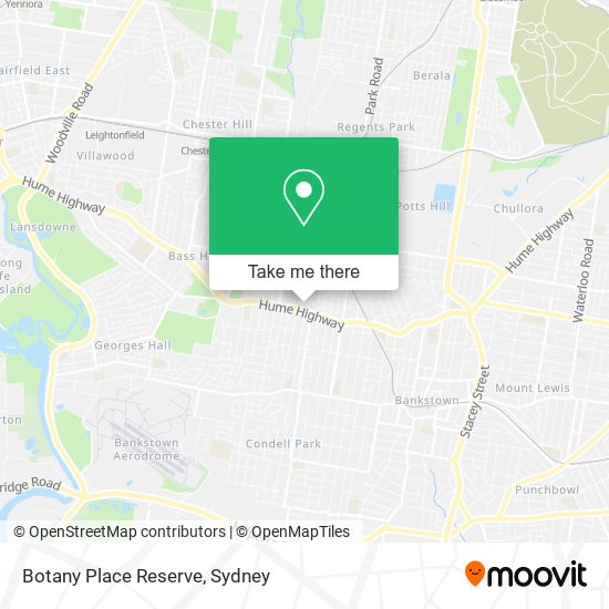 Botany Place Reserve map