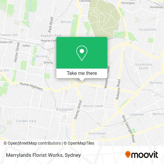 Merrylands Florist Works map