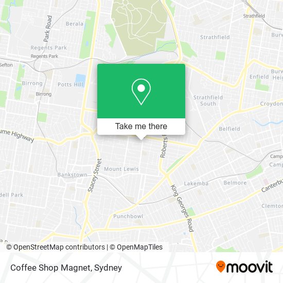 Coffee Shop Magnet map