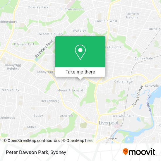 Mapa Peter Dawson Park