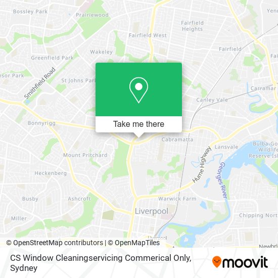 CS Window Cleaningservicing Commerical Only map