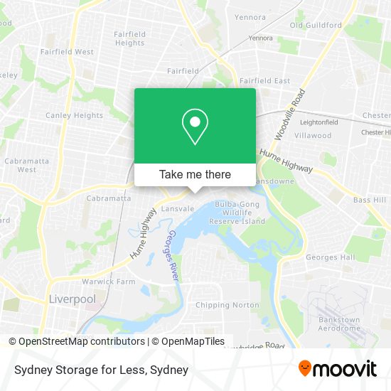 Sydney Storage for Less map