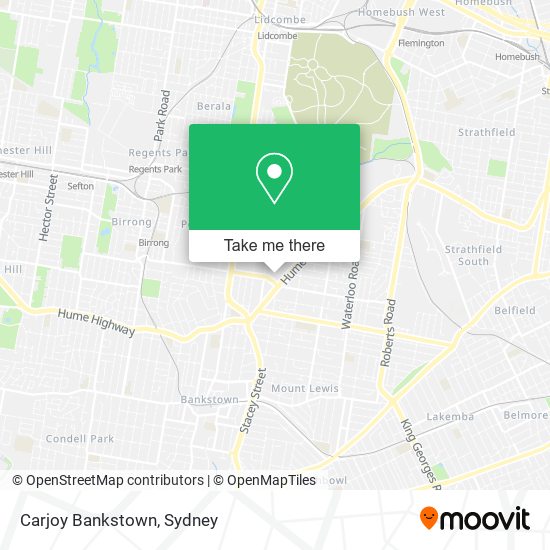 Mapa Carjoy Bankstown