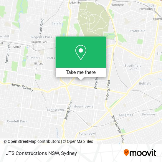 JTS Constructions NSW map