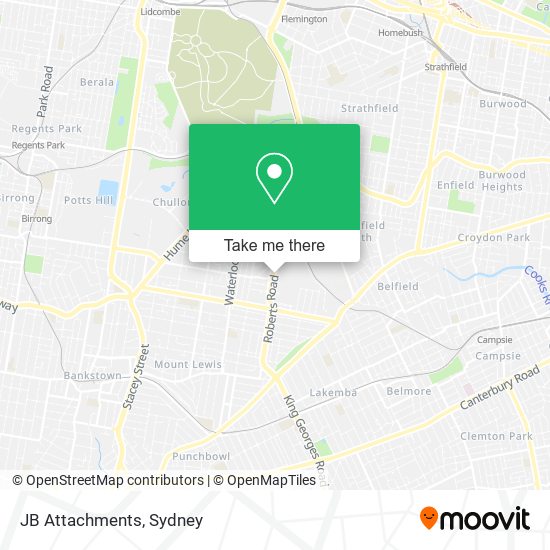 JB Attachments map
