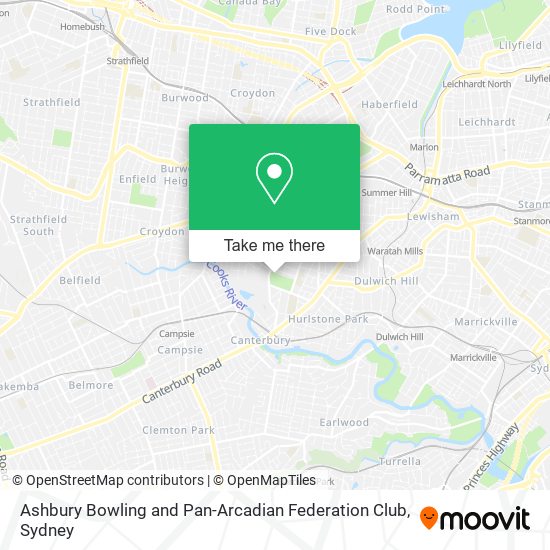 Mapa Ashbury Bowling and Pan-Arcadian Federation Club