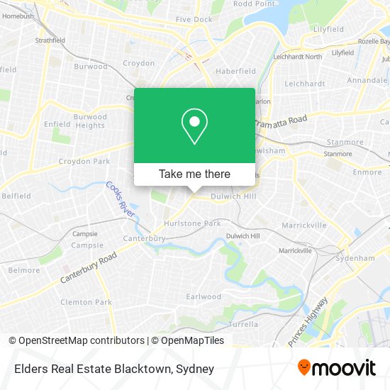 Mapa Elders Real Estate Blacktown