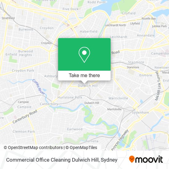 Mapa Commercial Office Cleaning Dulwich Hill