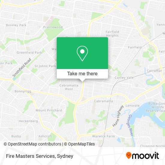 Fire Masters Services map