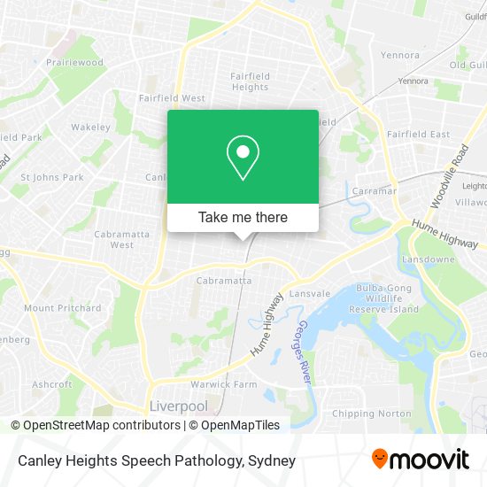 Canley Heights Speech Pathology map