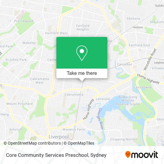 Core Community Services Preschool map